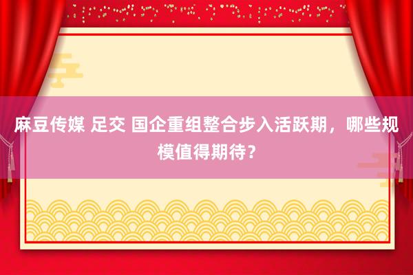 麻豆传媒 足交 国企重组整合步入活跃期，哪些规模值得期待？