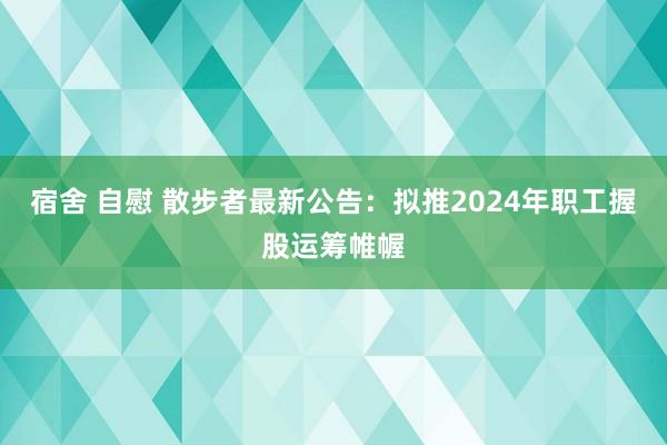 宿舍 自慰 散步者最新公告：拟推2024年职工握股运筹帷幄