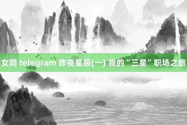 女同 telegram 昨夜星辰(一) 我的“三星”职场之旅