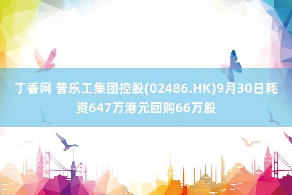 丁香网 普乐工集团控股(02486.HK)9月30日耗资647万港元回购66万股