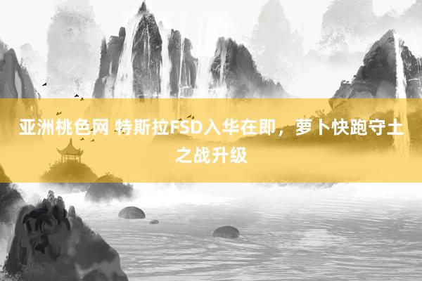 亚洲桃色网 特斯拉FSD入华在即，萝卜快跑守土之战升级