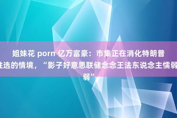 姐妹花 porn 亿万富豪：市集正在消化特朗普胜选的情境，“影子好意思联储念念王法东说念主懦弱”