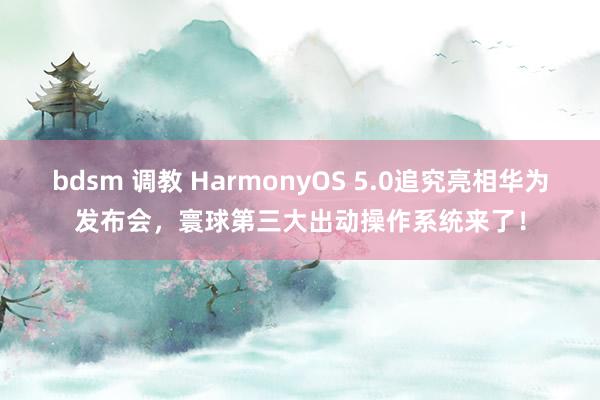 bdsm 调教 HarmonyOS 5.0追究亮相华为发布会，寰球第三大出动操作系统来了！