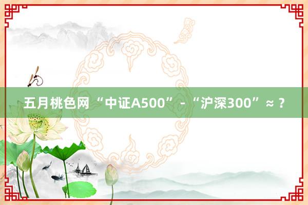 五月桃色网 “中证A500” - “沪深300” ≈ ？