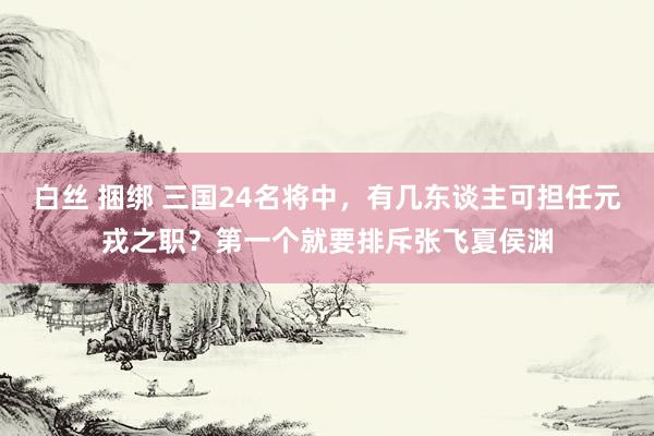 白丝 捆绑 三国24名将中，有几东谈主可担任元戎之职？第一个就要排斥张飞夏侯渊