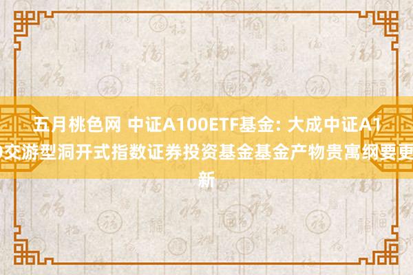 五月桃色网 中证A100ETF基金: 大成中证A100交游型洞开式指数证券投资基金基金产物贵寓纲要更新