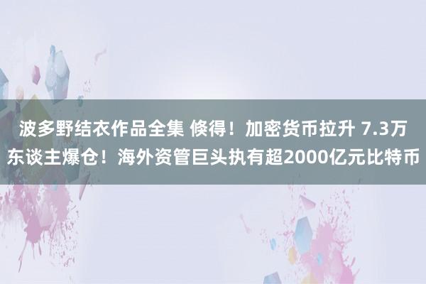 波多野结衣作品全集 倏得！加密货币拉升 7.3万东谈主爆仓！海外资管巨头执有超2000亿元比特币