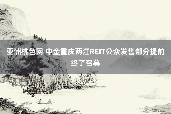 亚洲桃色网 中金重庆两江REIT公众发售部分提前终了召募