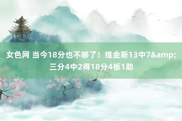 女色网 当今18分也不够了！维金斯13中7&三分4中2得18分4板1助