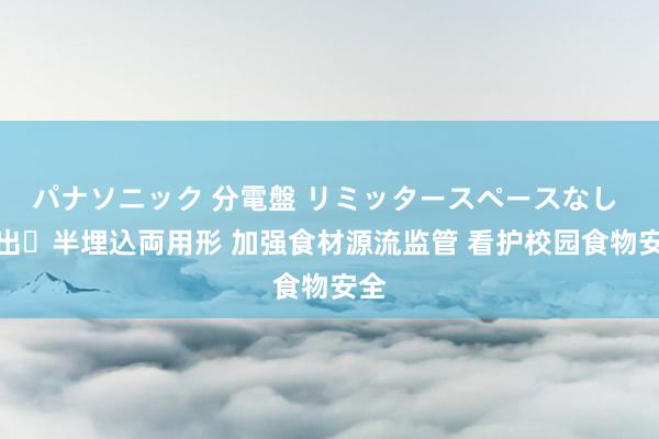 パナソニック 分電盤 リミッタースペースなし 露出・半埋込両用形 加强食材源流监管 看护校园食物安全