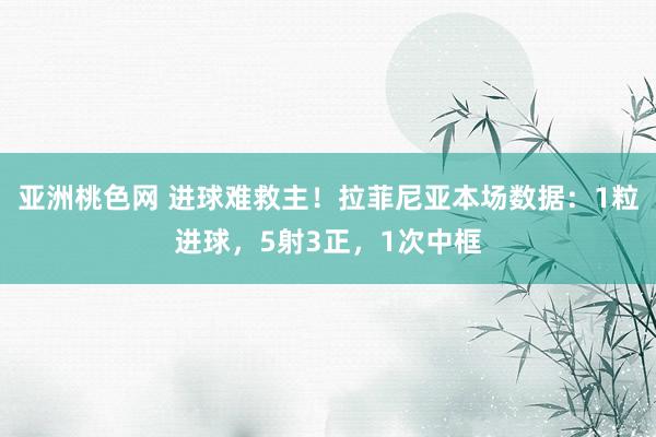 亚洲桃色网 进球难救主！拉菲尼亚本场数据：1粒进球，5射3正，1次中框