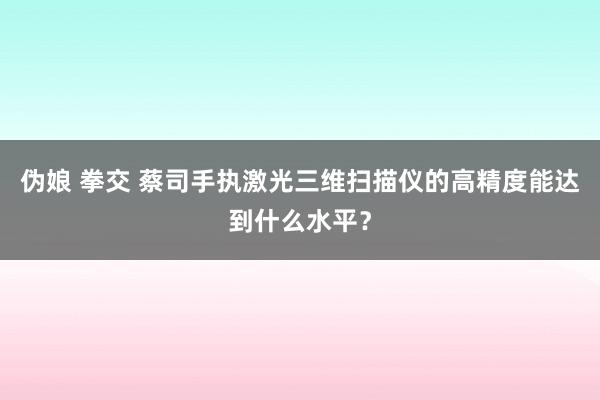 伪娘 拳交 蔡司手执激光三维扫描仪的高精度能达到什么水平？