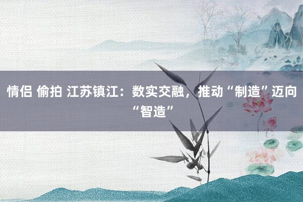 情侣 偷拍 江苏镇江：数实交融，推动“制造”迈向“智造”