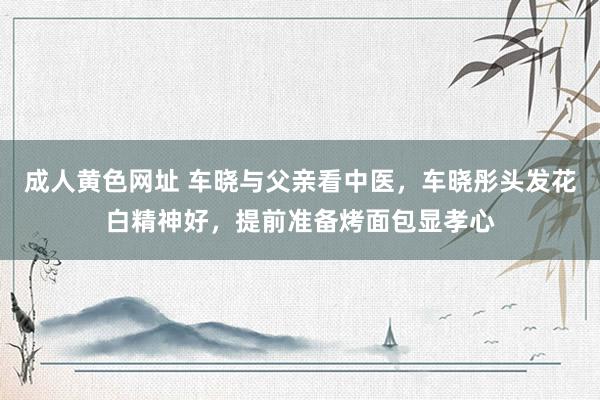 成人黄色网址 车晓与父亲看中医，车晓彤头发花白精神好，提前准备烤面包显孝心