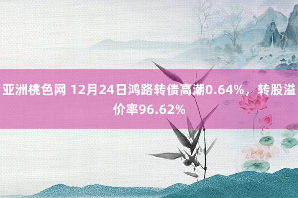 亚洲桃色网 12月24日鸿路转债高潮0.64%，转股溢价率96.62%