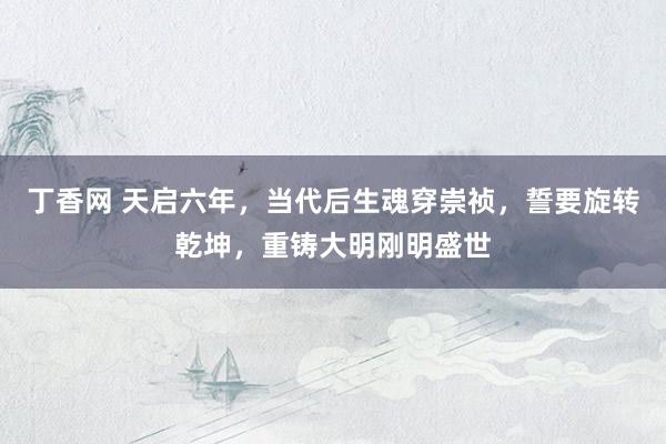 丁香网 天启六年，当代后生魂穿崇祯，誓要旋转乾坤，重铸大明刚明盛世