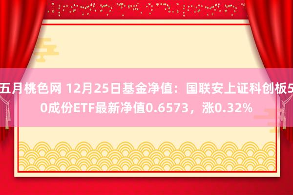 五月桃色网 12月25日基金净值：国联安上证科创板50成份ETF最新净值0.6573，涨0.32%