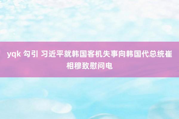 yqk 勾引 习近平就韩国客机失事向韩国代总统崔相穆致慰问电