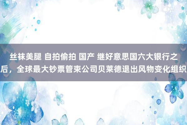 丝袜美腿 自拍偷拍 国产 继好意思国六大银行之后，全球最大钞票管束公司贝莱德退出风物变化组织