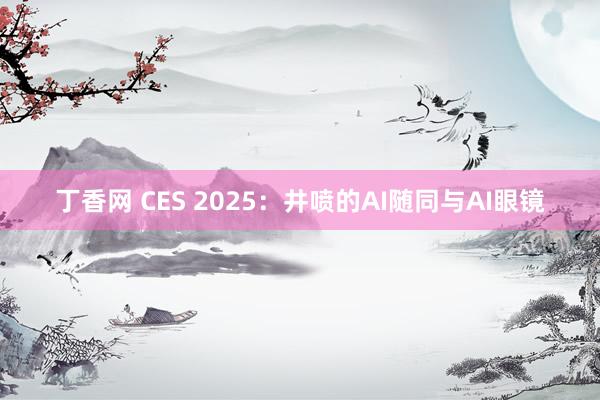 丁香网 CES 2025：井喷的AI随同与AI眼镜