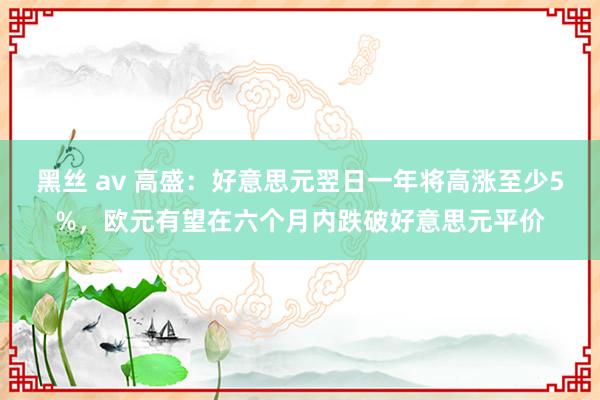 黑丝 av 高盛：好意思元翌日一年将高涨至少5%，欧元有望在六个月内跌破好意思元平价