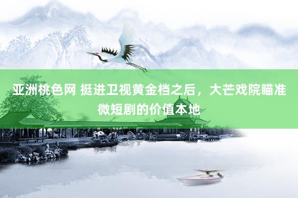 亚洲桃色网 挺进卫视黄金档之后，大芒戏院瞄准微短剧的价值本地